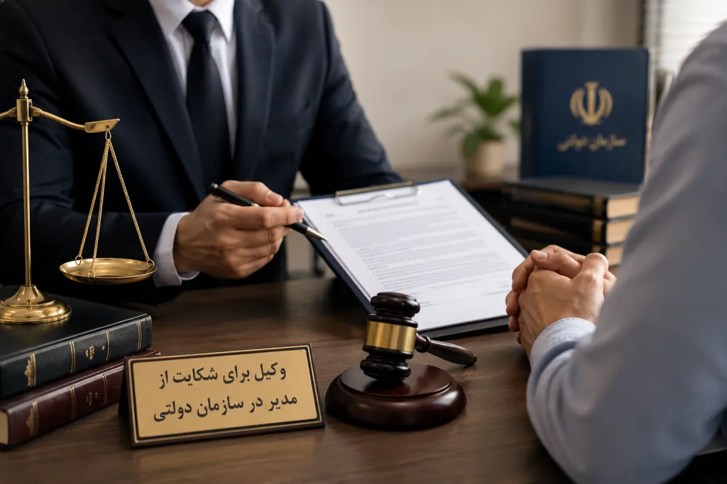 وکیل برای شکایت از مدیر در سازمان دولتی