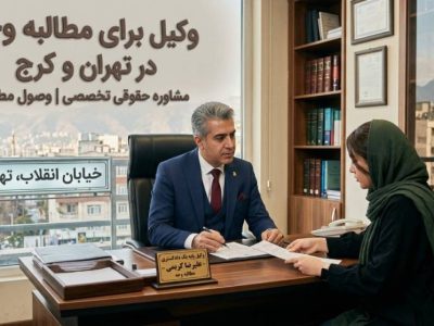 وکیل برای مطالبه وجه در تهران و کرج